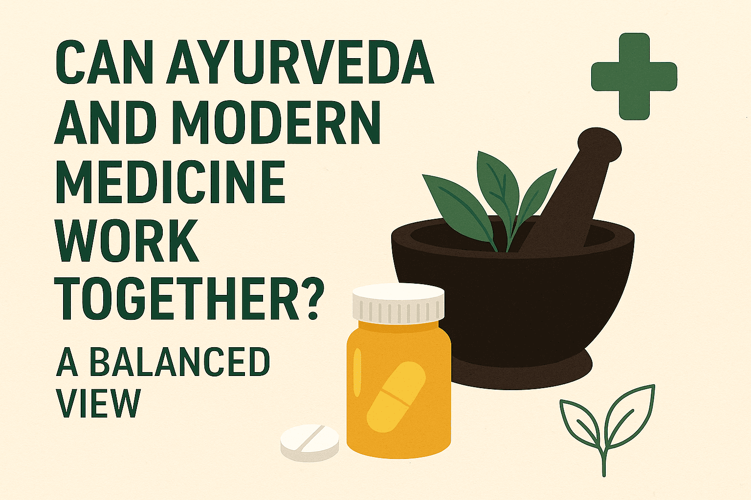 🌿 Can Ayurveda and Modern Medicine Work Together? A Balanced View