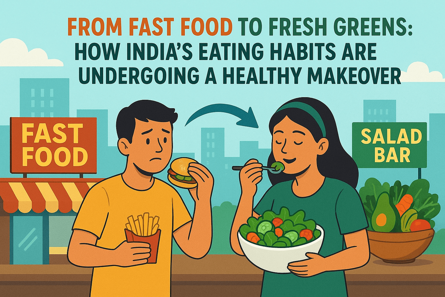Fast food vs fresh salad