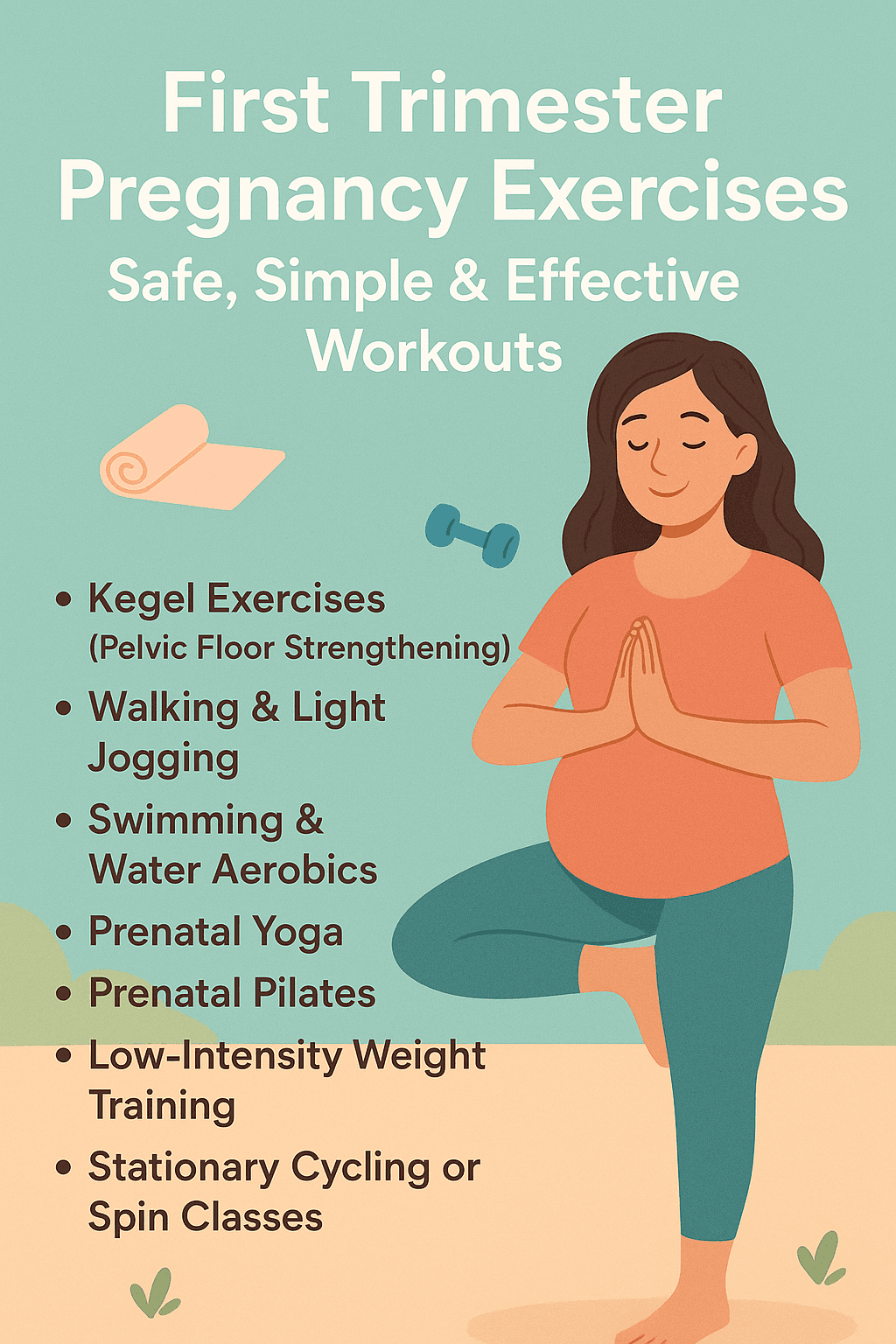 Woman doing prenatal yoga