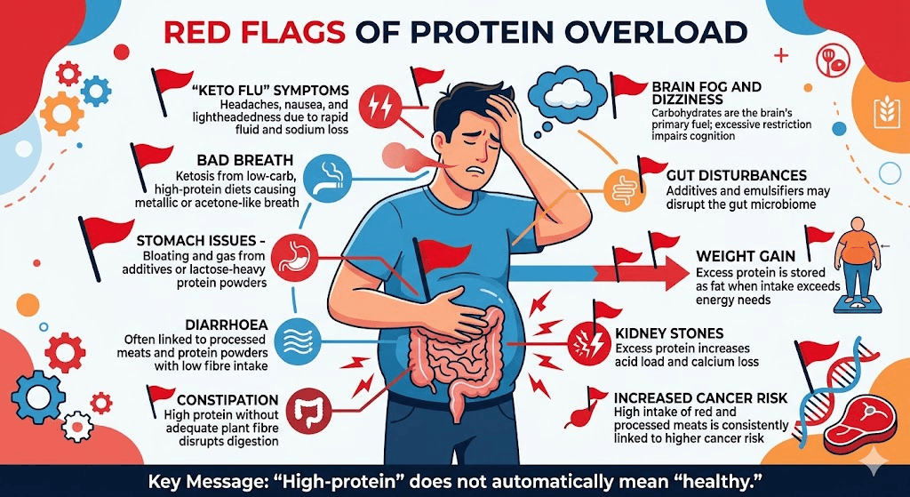 A plate with high protein food