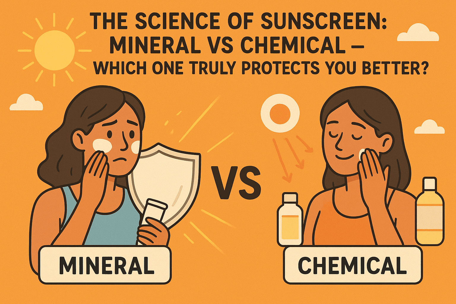 Mineral vs Chemical Sunscreen comparison