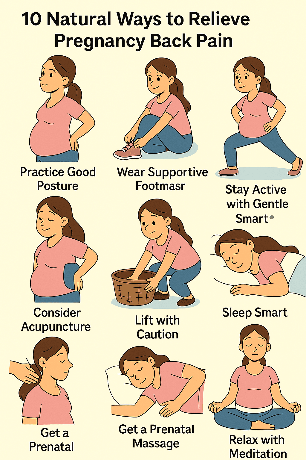 Ways to relieve back pain during pregnancy
