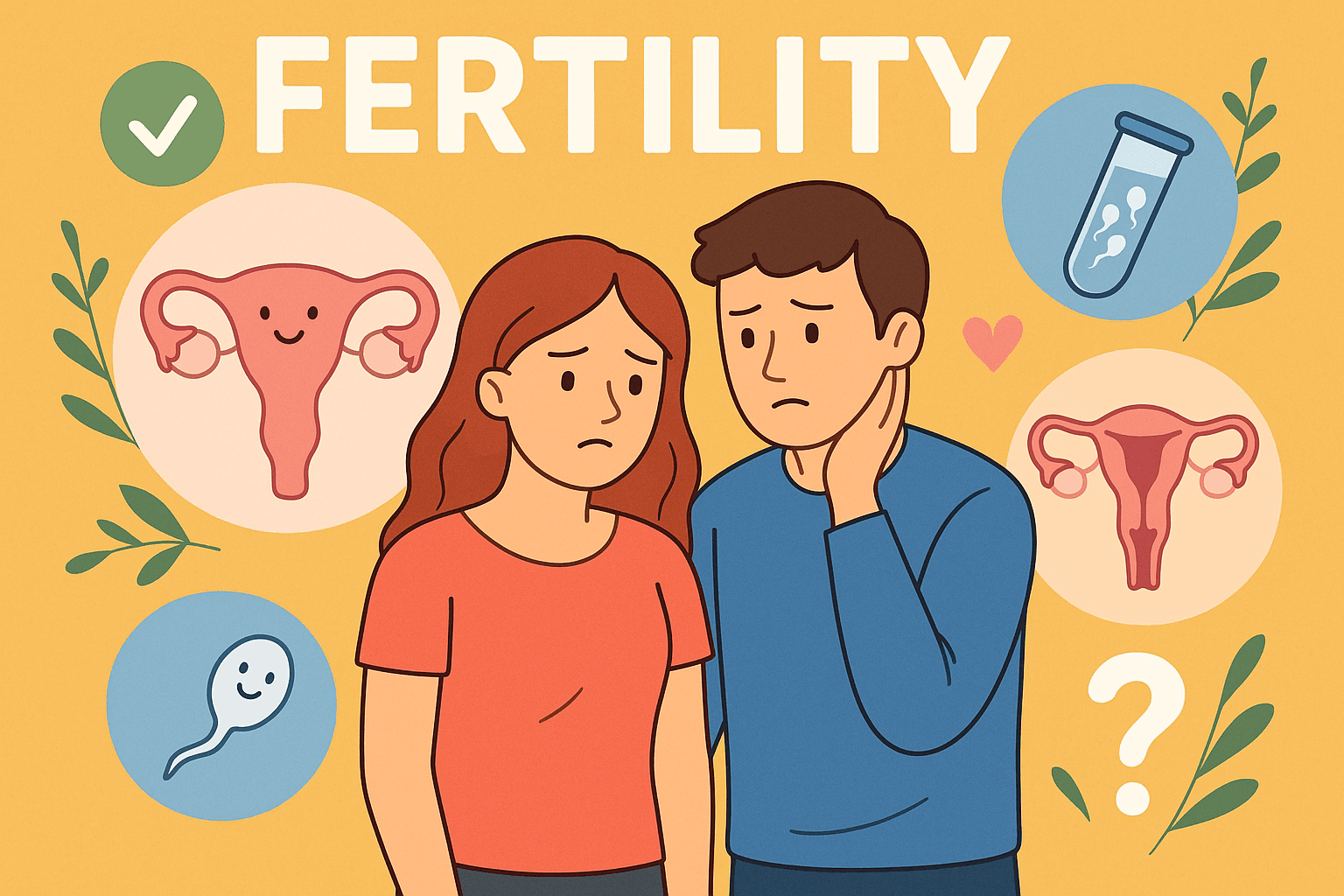 Diagram showing male and female reproductive systems