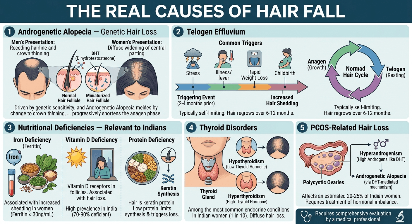 Hair fall treatment and nutrition